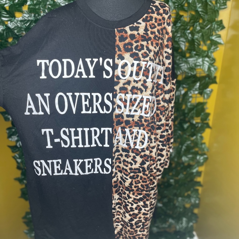 leopard print oversized dress - Picture 2 of 4